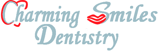 Charming-Smiles-of-La-Quinta-logo-white-stacked Charming Smiles Dentistry Logo